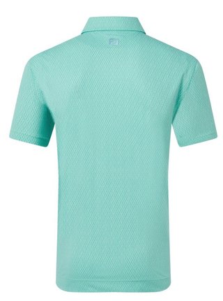 FootJoy Modernist Geo Pique polo da uomo, blue reef/sea glass