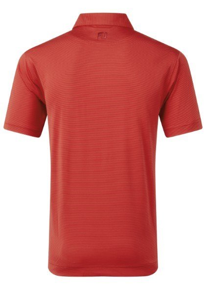 FootJoy Micro Feeder Stripe Lisle polo uomo, red tonal