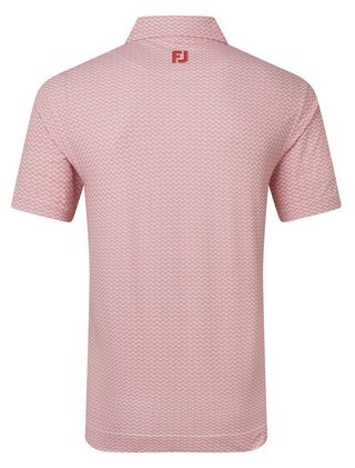 FootJoy Scallop Geo Pique polo da uomo, nantucket red