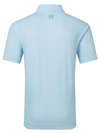 FootJoy Scallop Geo Pique polo uomo, blue reef