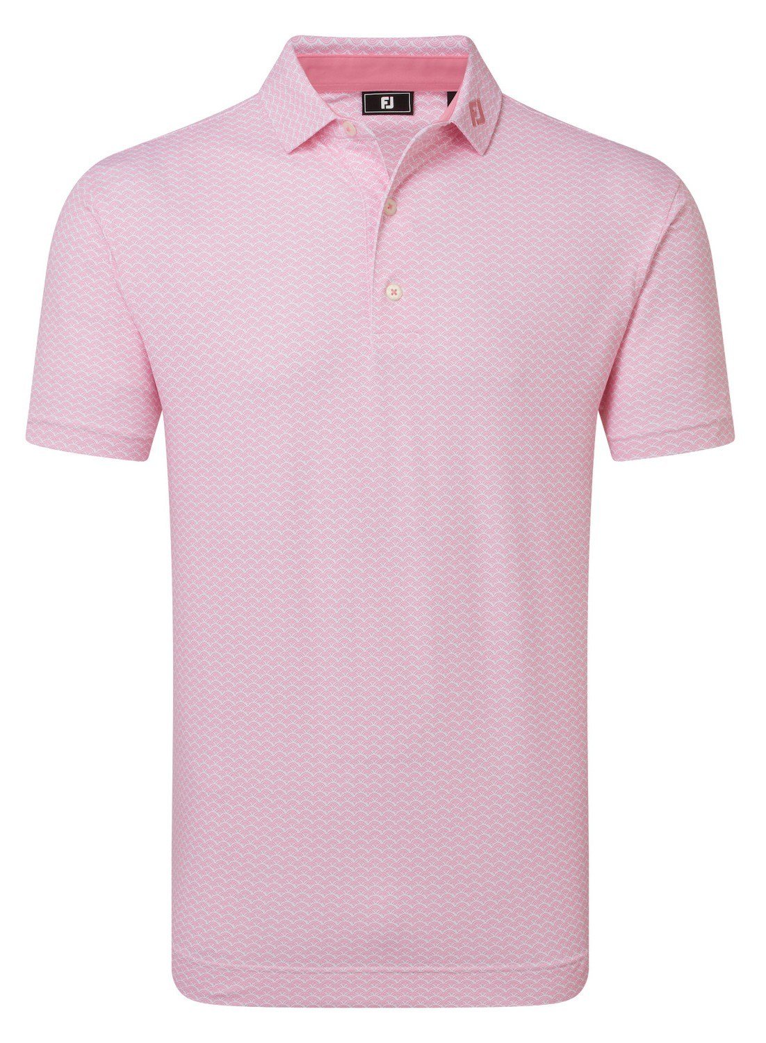 FootJoy Scallop Geo Pique polo uomo, pink pop