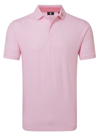 FootJoy Scallop Geo Pique polo uomo, pink pop