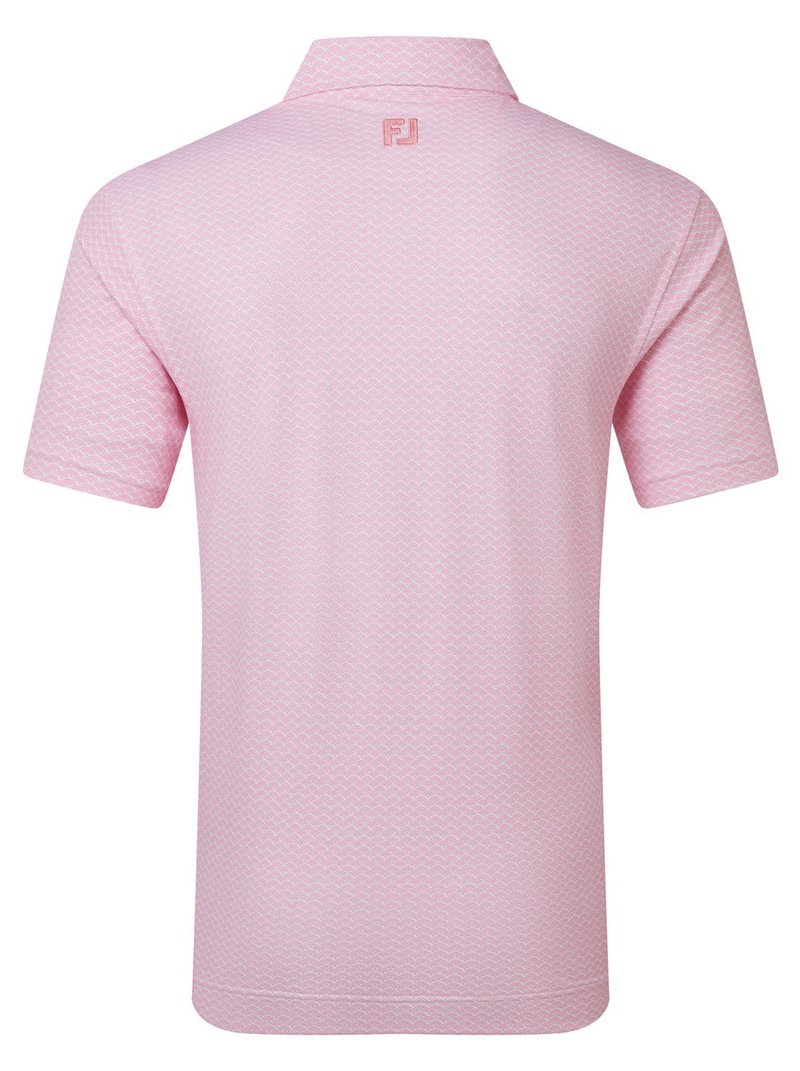 FootJoy Scallop Geo Pique polo uomo, pink pop