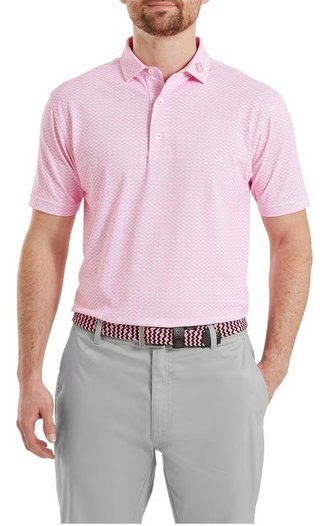 FootJoy Scallop Geo Pique polo uomo, pink pop