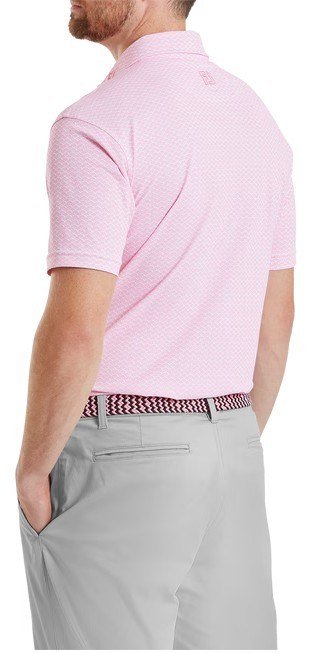 FootJoy Scallop Geo Pique polo uomo, pink pop