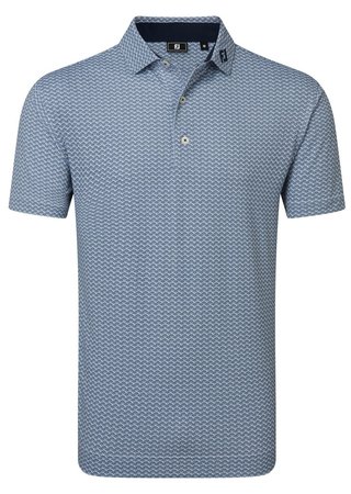 FootJoy Scallop Geo Pique polo uomo, navy