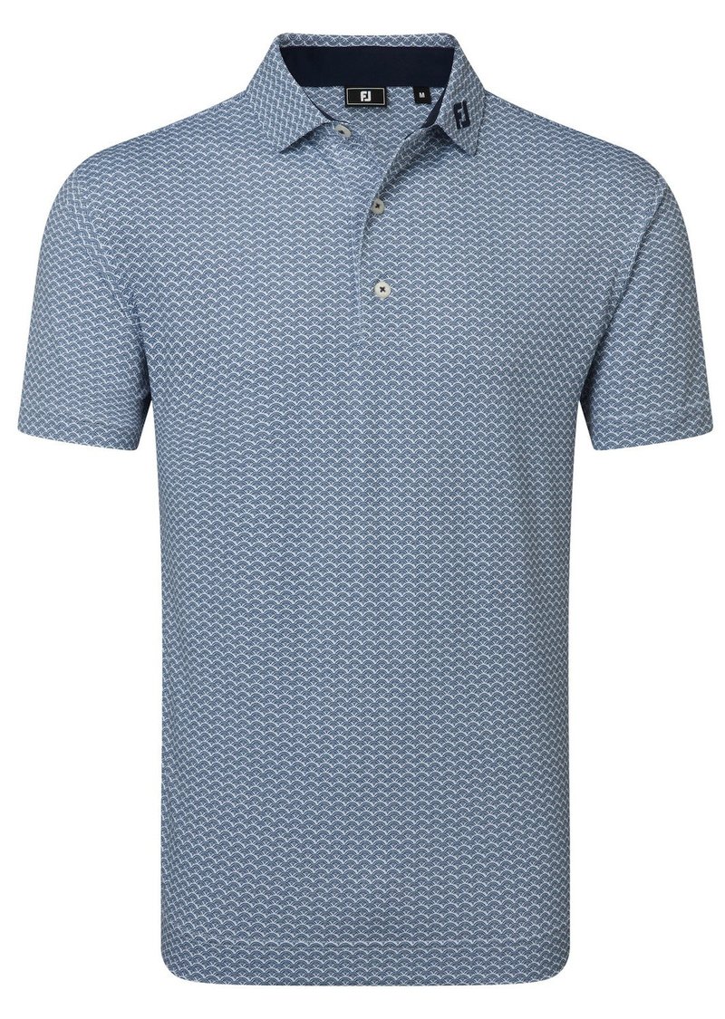 FootJoy Scallop Geo Pique polo uomo, navy