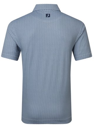 FootJoy Scallop Geo Pique polo uomo, navy