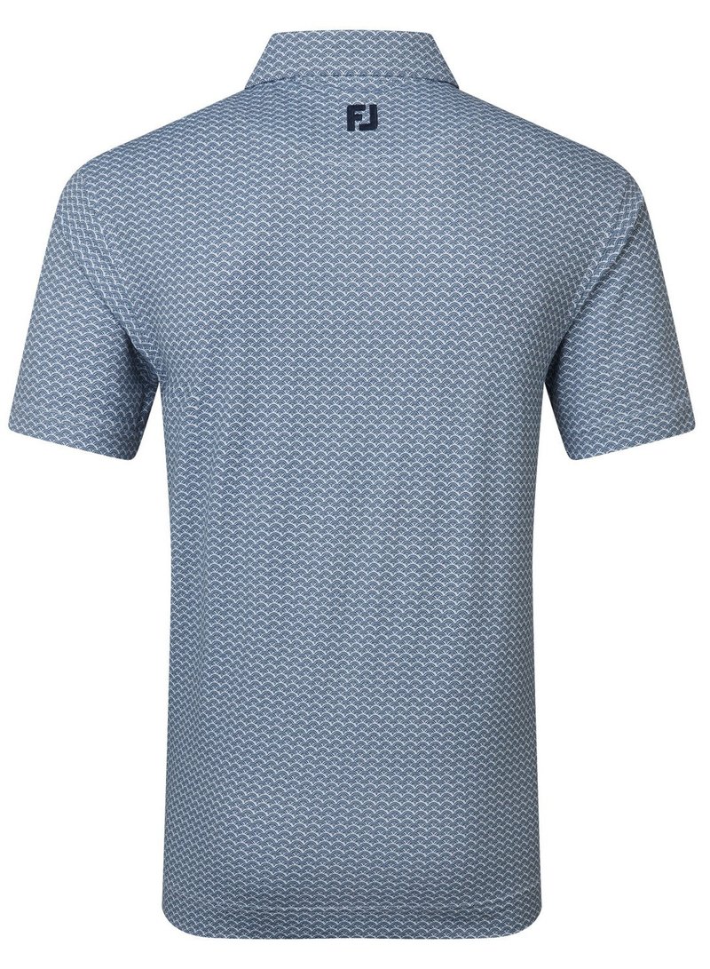 FootJoy Scallop Geo Pique polo uomo, navy