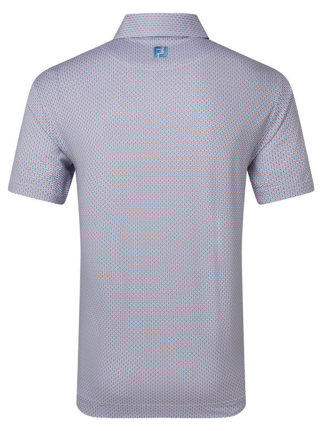 FootJoy Nautical Flag Print Lisle polo da uomo, nantucket red/coastal blue