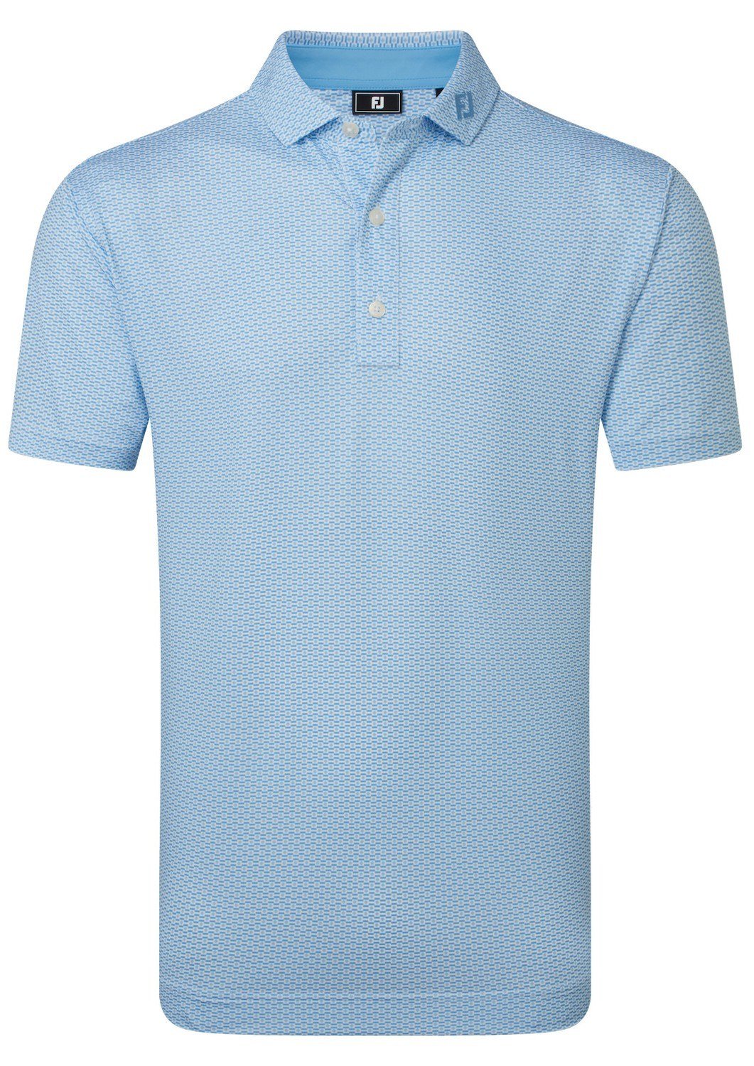 FootJoy Nautical Flag Print Lisle polo uomo, blue reef/deep reef