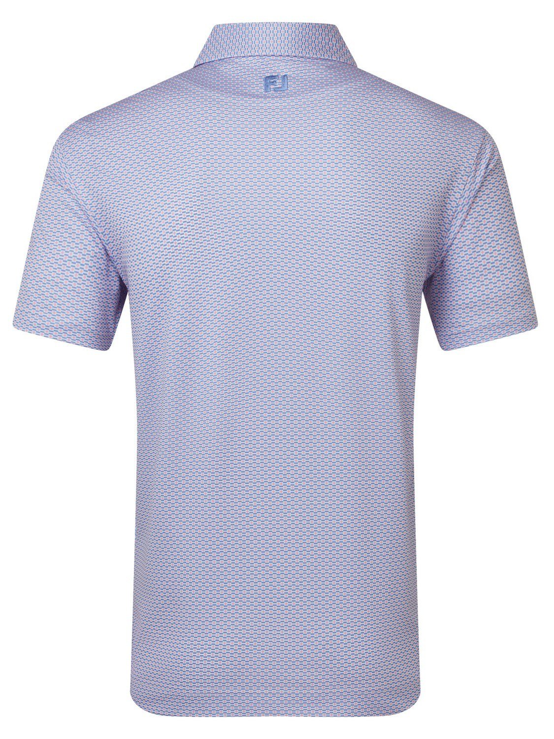 FootJoy Nautical Flag Print Lisle polo uomo, pink pop/vivid violet