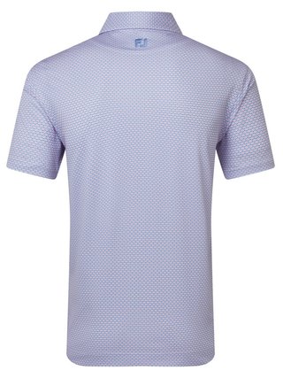 FootJoy Nautical Flag Print Lisle polo uomo, pink pop/vivid violet
