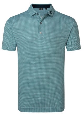 FootJoy Nautical Flag Print Lisle polo da uomo, field green/navy