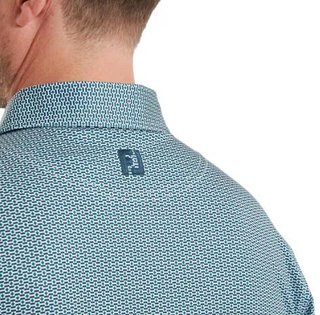 FootJoy Nautical Flag Print Lisle polo da uomo, field green/navy