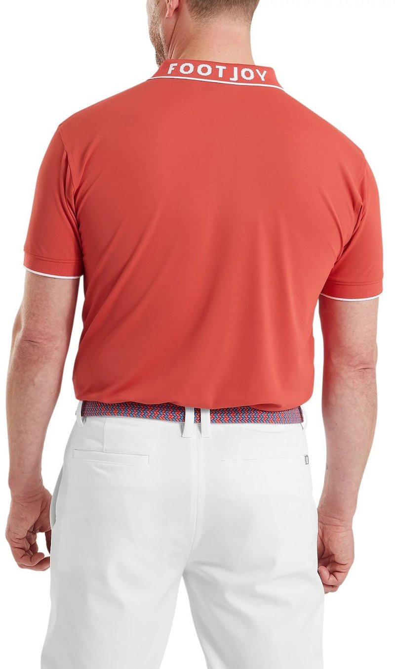 FootJoy FJ Wordmark Pique polo da uomo, nantucket red