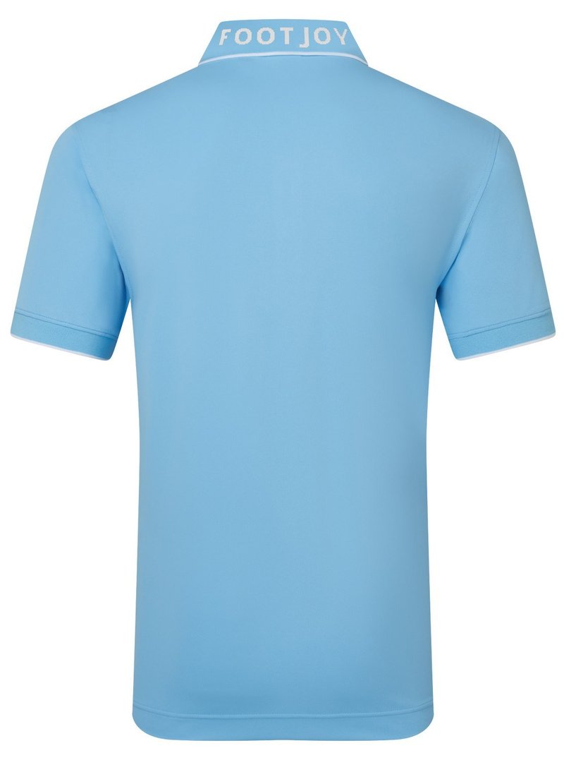 FootJoy FJ Wordmark Pique polo uomo, blue reef