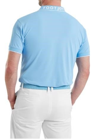 FootJoy FJ Wordmark Pique polo uomo, blue reef