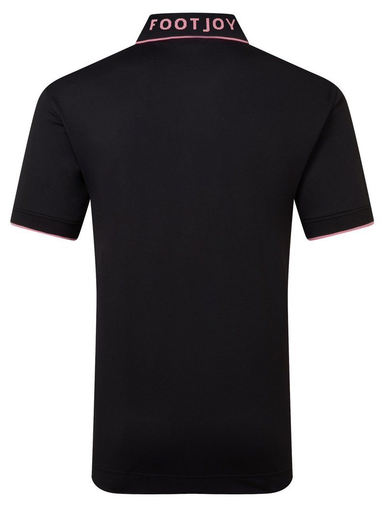 FootJoy FJ Wordmark polo uomo, pique black
