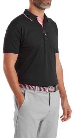 FootJoy FJ Wordmark polo uomo, pique black