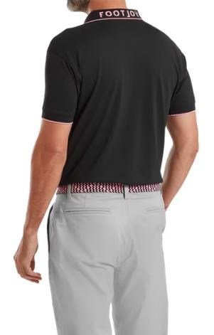 FootJoy FJ Wordmark polo uomo, pique black