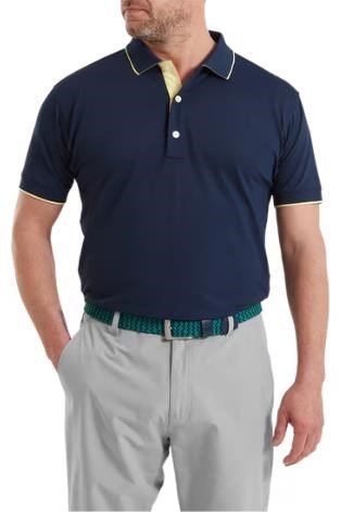 FootJoy FJ Wordmark Pique polo uomo, navy