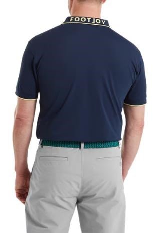 FootJoy FJ Wordmark Pique polo uomo, navy