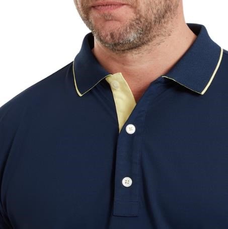 FootJoy FJ Wordmark Pique polo uomo, navy
