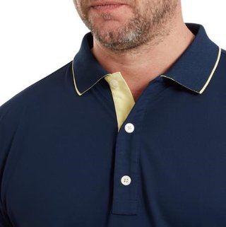 FootJoy FJ Wordmark Pique polo uomo, navy