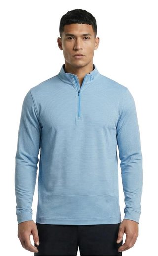 FootJoy Ottoman Stripe Chill-Out felpa uomo, chambray/coastal blue