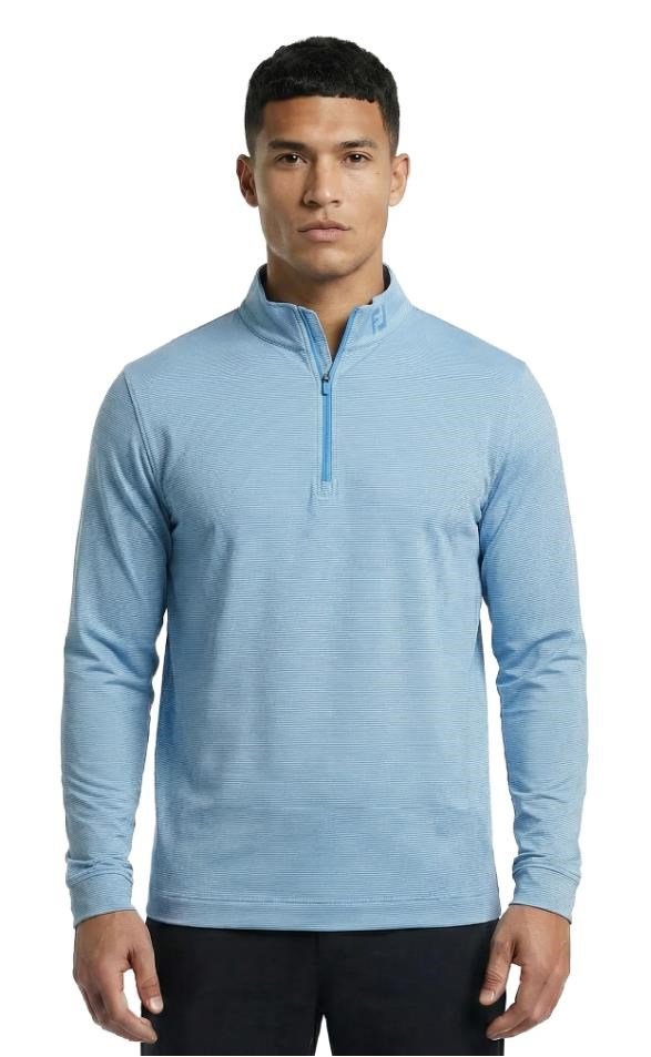 FootJoy Ottoman Stripe Chill-Out felpa uomo, chambray/coastal blue