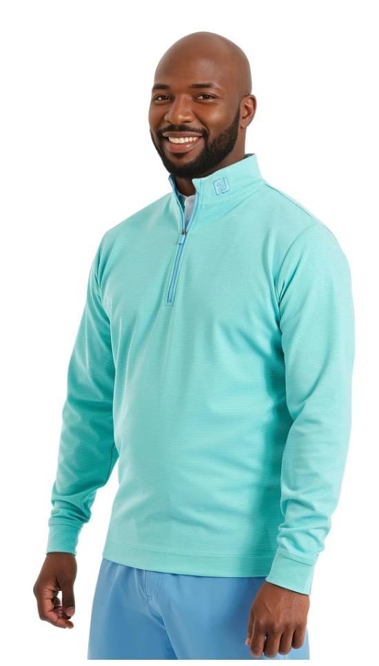 FootJoy Ottoman Stripe Chill-Out felpa uomo, blue reef/sea glass