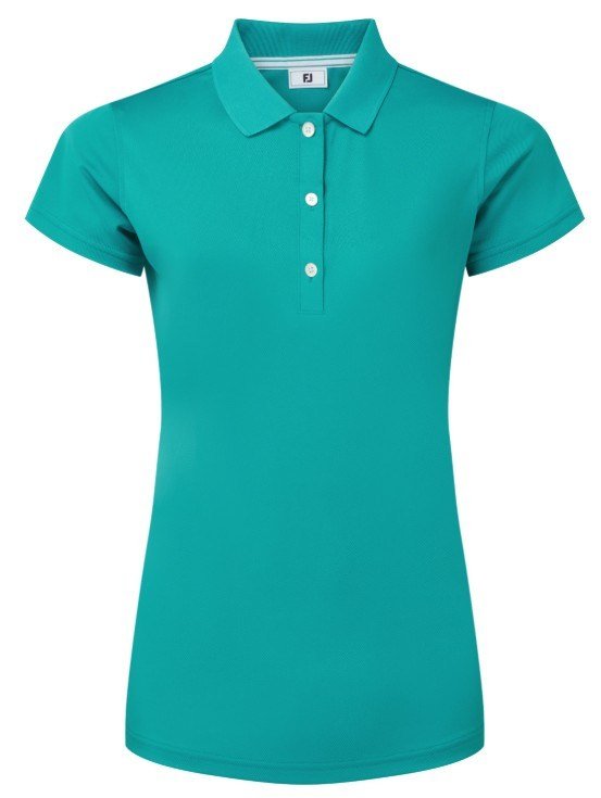 FootJoy Stretch Pique Solid polo da donna, tile blue