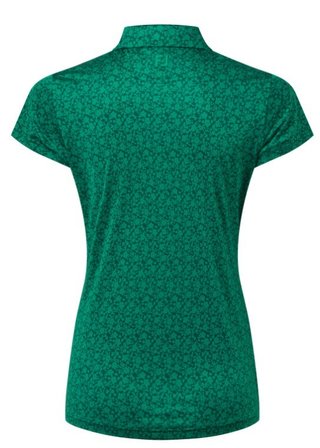 FootJoy Painted Floral Cap Sleeve polo da donna, field green