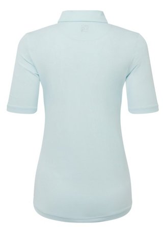 FootJoy Half Sleeve Ruched Lisle polo da donna, glacial blue