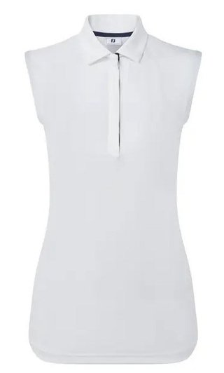 FootJoy Sleeveless Lisle polo donna, bianco