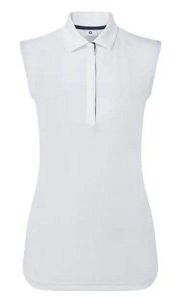 FootJoy Sleeveless Lisle polo donna, bianco