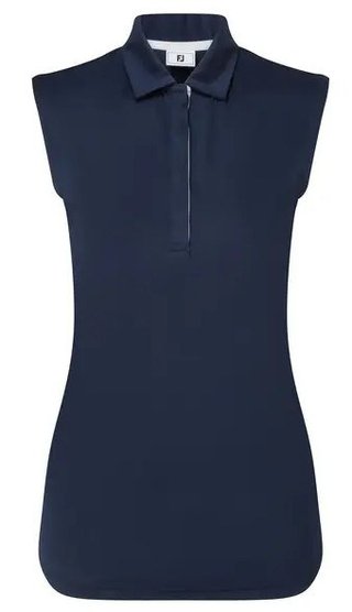 FootJoy Sleeveless Lisle polo donna, navy