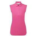 FootJoy Sleeveless Lisle polo donna, rosa caldo