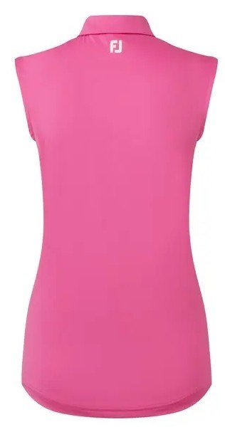 FootJoy Sleeveless Lisle polo donna, rosa caldo