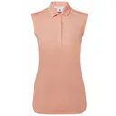 FootJoy Sleeveless Lisle polo donna, desert peach