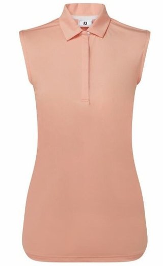FootJoy Sleeveless Lisle polo donna, desert peach