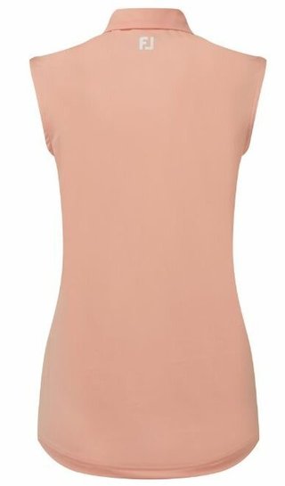 FootJoy Sleeveless Lisle polo donna, desert peach