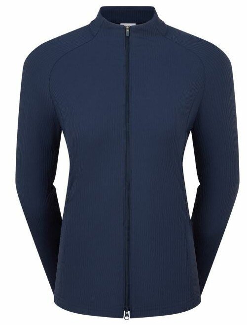 FootJoy Full-Zip Rib Midlayer felpa da donna, navy
