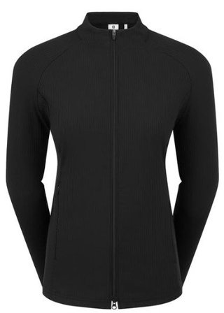 FootJoy Full-Zip Rib Midlayer felpa da donna, nera