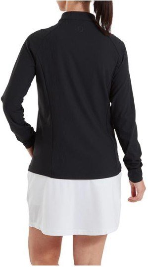 FootJoy Full-Zip Rib Midlayer felpa da donna, nera