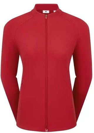 FootJoy Full-Zip Rib Midlayer felpa donna, rosso