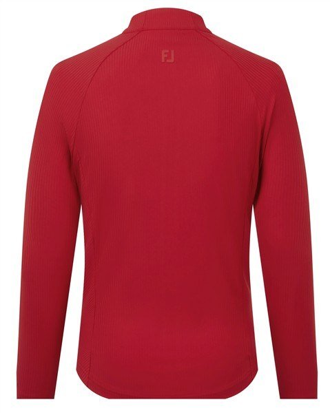 FootJoy Full-Zip Rib Midlayer felpa donna, rosso