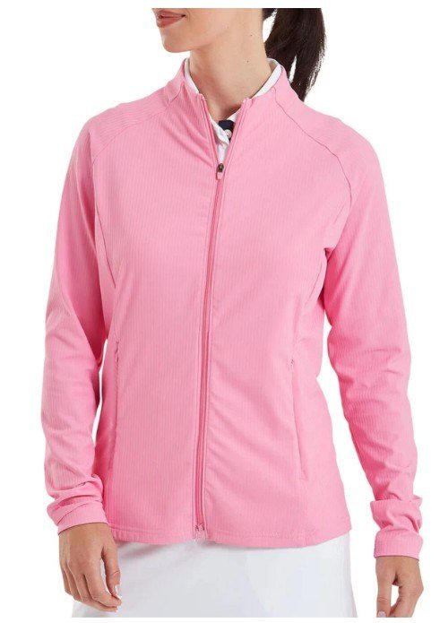 FootJoy Full-Zip Rib Midlayer felpa donna, rosa