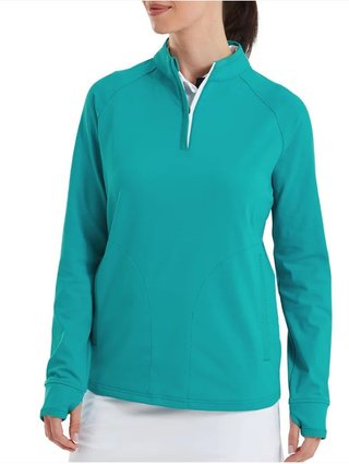 FootJoy Half-Zip Midlayer felpa donna, tile blue